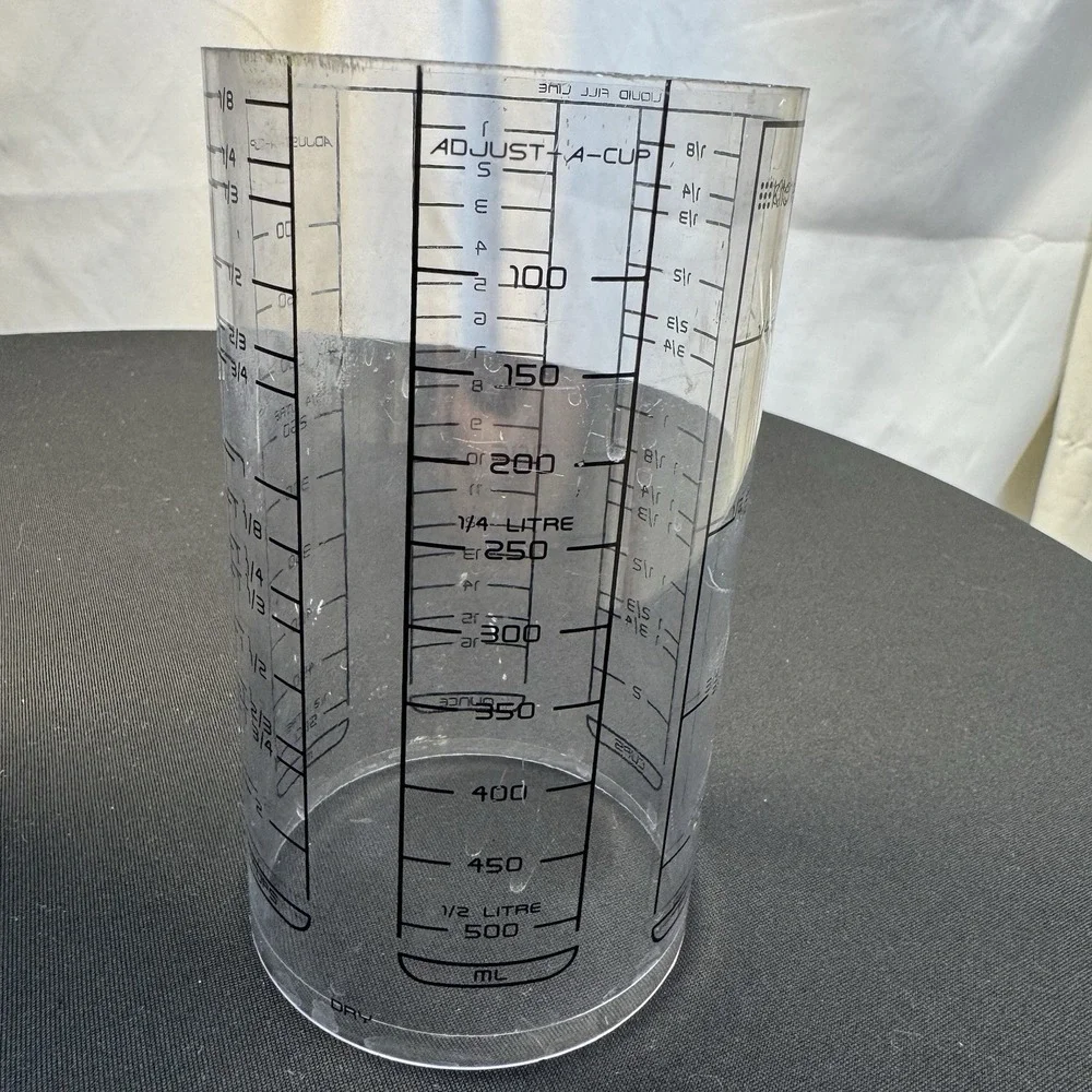 Kitchen Art Wet/Dry Measuring Adjust-A-Cup 2Cups/16oz/500ml, pint, Silver/Black